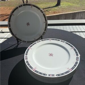 Set Of 6 Royal Prestige Midnight Mood 4122  Dinner Plates 10 3/4"